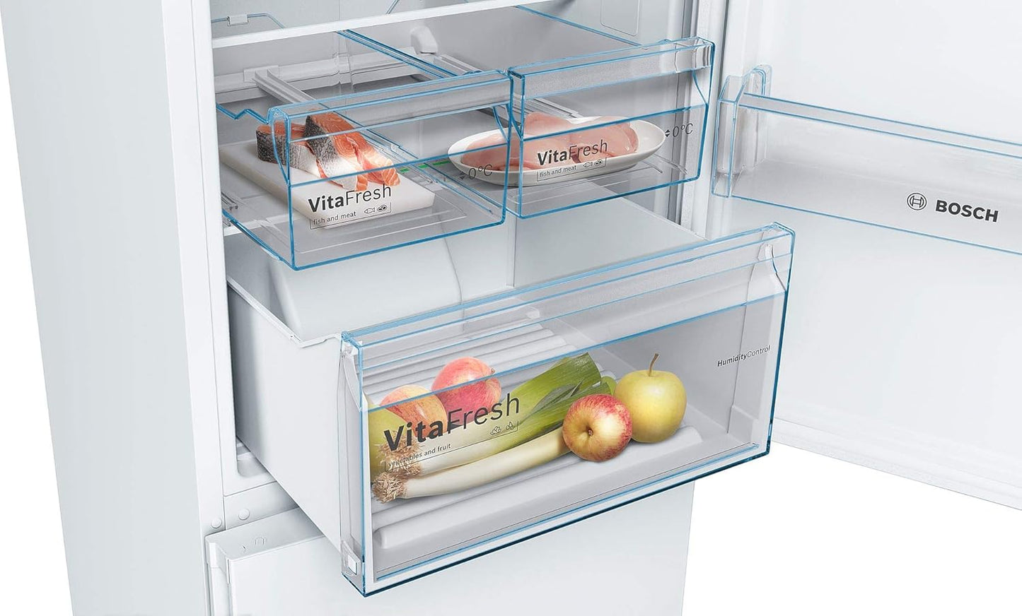 Réfrigérateur Congélateur Bas KGN39VWEA Série 4, Vita Fresh, 203 X 60 Cm, Blanc