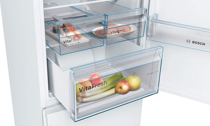 Réfrigérateur Congélateur Bas KGN39VWEA Série 4, Vita Fresh, 203 X 60 Cm, Blanc