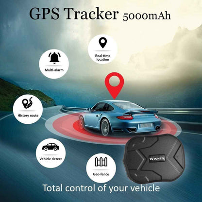 Traceur GPS Voiture TK905 Tracker Imperméable Avec Alarme De Géo-Clôture Étanche, Traqueur GPS Pour Voiture/Véhicule/Moto/Flotte, Montage Magnétique Et Batterie 5000Mah (90 Jours En Veille)