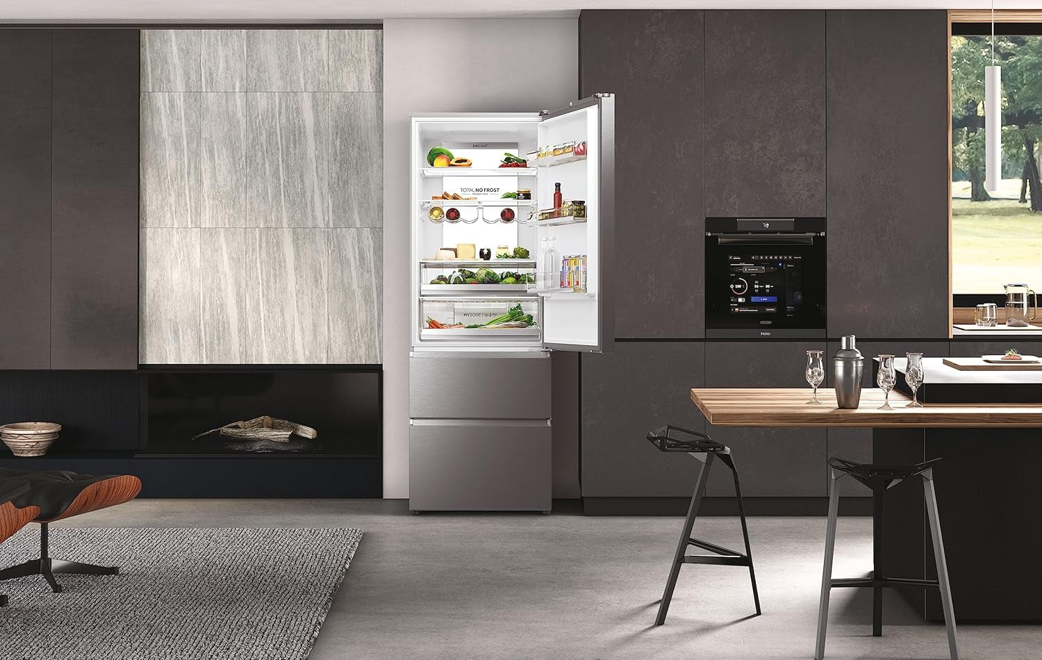 R�FRIG�RATEUR COMBIN� 343+120L CLASSE D PLATINIUM INOX