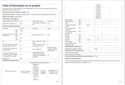 Réfrigérateur Congélateur Combiné, 356 L(260 +96 L) Total, Sans Givre, Bac À Légumes, Tiroirs Profonds, Mode Vacances, Alarme De Porte, Garantie 12 Ans Pour Compresseur, Inox FBM351LEI42