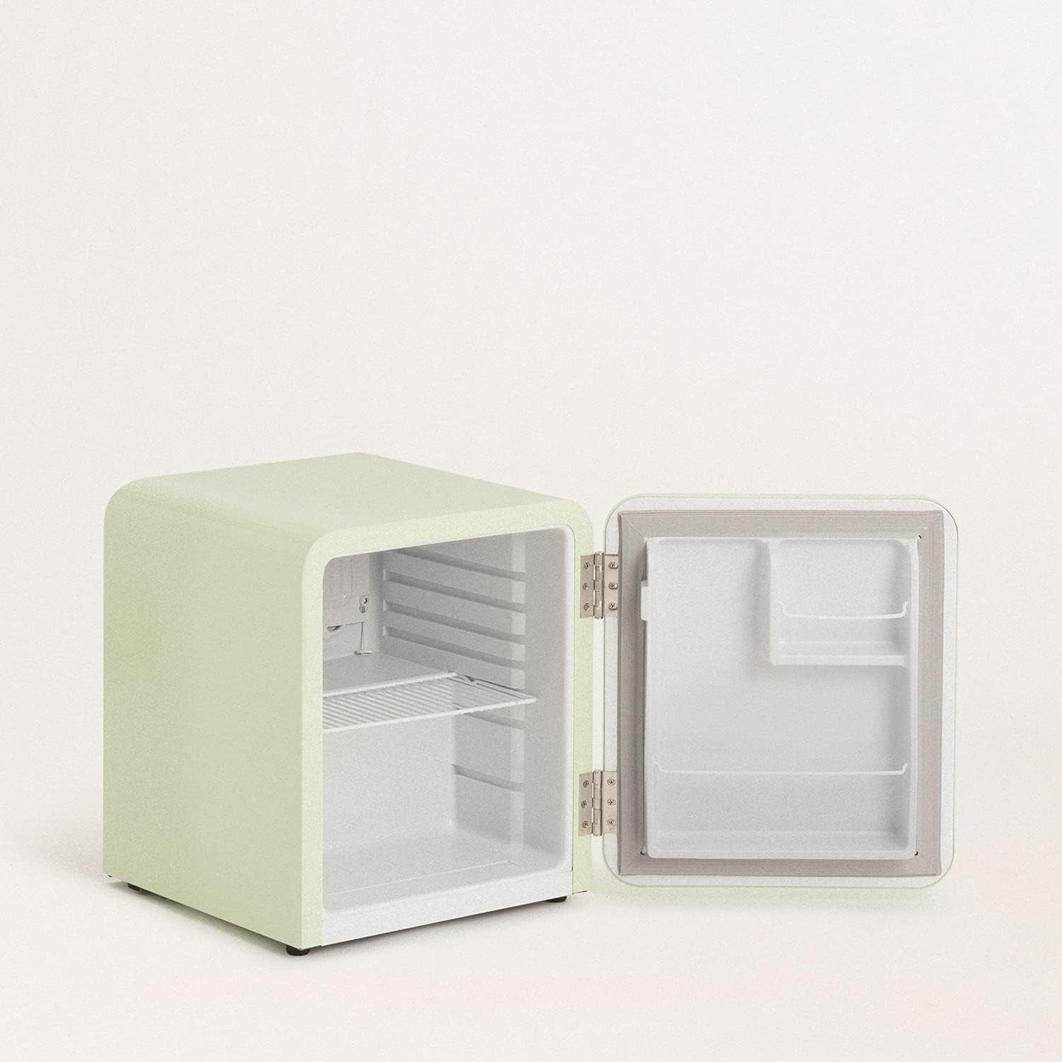 / RETRO FRIDGE 50 Silver/Réfrigérateur Vert Avec Poignée Argent/Pratique Et Fonctionnel, Matériaux Résistants