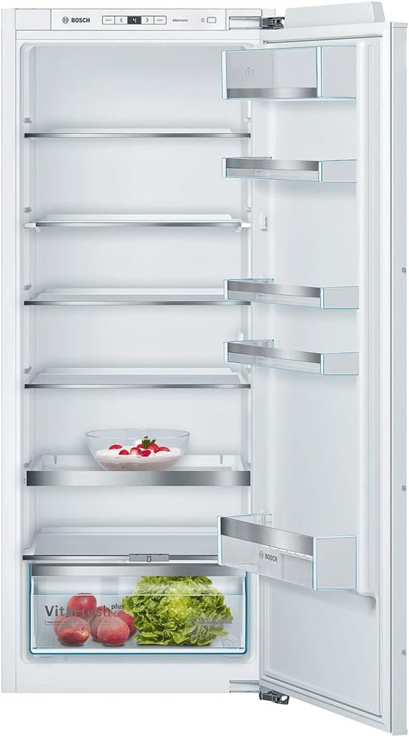 KIR51AFF0 Série 6 Réfrigérateur Encastré 140 X 56 Cm Niche 247 L Charnière Plate Made in Germany, Vitafresh plus 2 Fois plus De Fraîcheur Et Éclairage LED Uniforme
