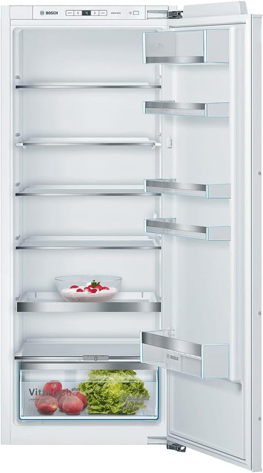 KIR51AFF0 Série 6 Réfrigérateur Encastré 140 X 56 Cm Niche 247 L Charnière Plate Made in Germany, Vitafresh plus 2 Fois plus De Fraîcheur Et Éclairage LED Uniforme