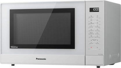 NN-GT45KWSUG Four Micro-Ondes Gril Et Plateau Tournant En Verre, 31L, 1000W, Technologie Inverter, 24 Programmes Auto, Décongélation, 7 Niveaux De Puissance, Minuterie, Affichage LED, Blanc