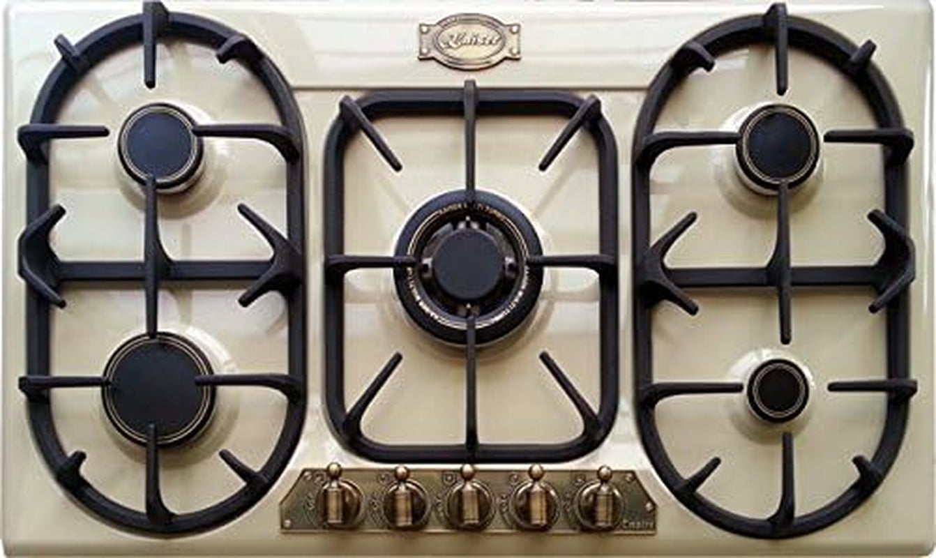 Cuisinière À Gaz Set Autosuffisants Kaiser Empire Ivoire/Gaz Four Encastré EG 6345 Elfem + Gaz Plaque De Cuisson 90 Cm Kg 9325 Elfem/ 2 Fonctions Sous La Chaleur Cuisinière, Barbecue Et Tournebroche/