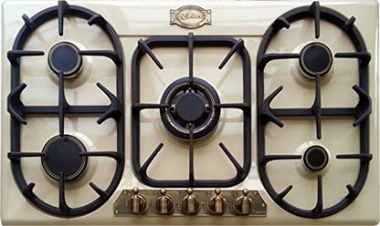 Cuisinière À Gaz Set Autosuffisants Kaiser Empire Ivoire/Gaz Four Encastré EG 6345 Elfem + Gaz Plaque De Cuisson 90 Cm Kg 9325 Elfem/ 2 Fonctions Sous La Chaleur Cuisinière, Barbecue Et Tournebroche/