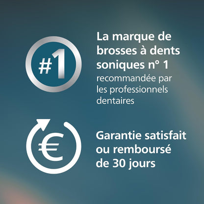 Diamondclean 9000 - Brosse À Dents Électrique, 4 Modes De Brossage, 3 Niveaux D'Intensité, Capteur De Pression, Connecté À L’Application, Étui De Voyage USB, Blanc, Modèle HX9911/27