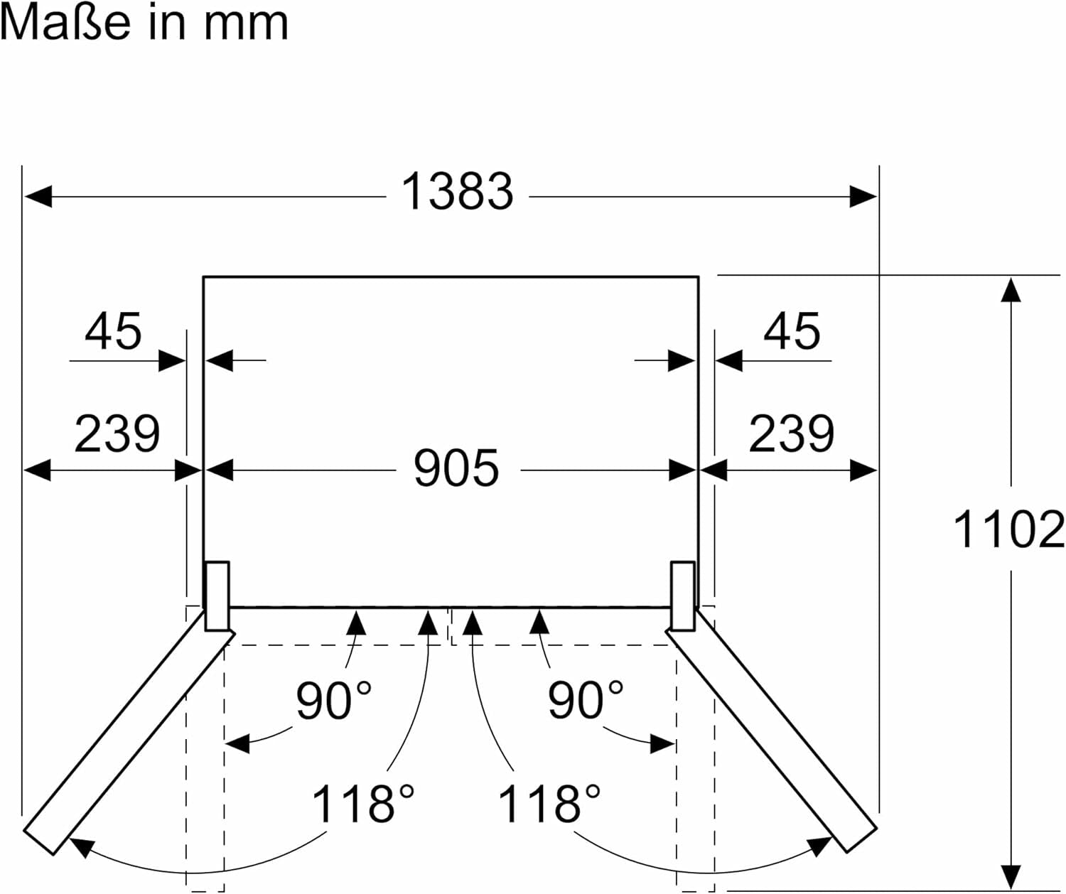KFN96VPEA - Série 4 Réfrigérateur Multi-Portes Congélateur En Bas - 605 L - 183 X 91 (H X L) - Inox anti Trace De Doigts