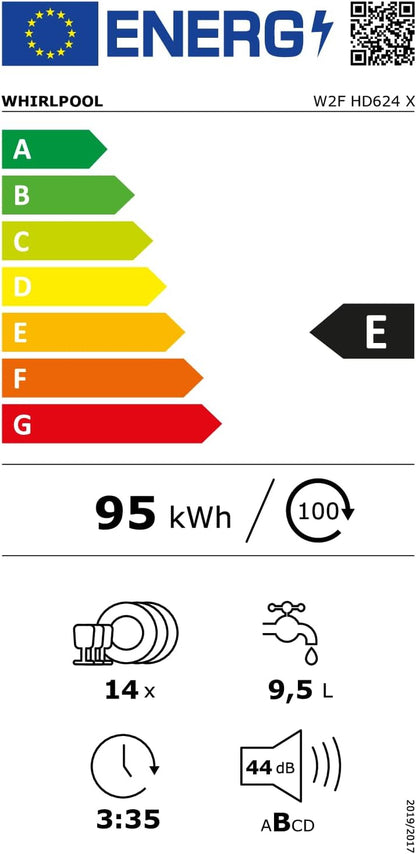 Lave-Vaisselle 60Cm 14 Couverts 44Db - W2FHD624X