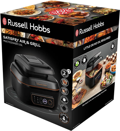 Air Fryer XL 5,5L [Multicuiseur: Frit, Cuit, Rôti, Grille] Friteuse Sans Huile & Gril (7 Programmes, Convient Au Lave-Vaiselle, Contrôle Température, 260°) Satisfry 26520-56