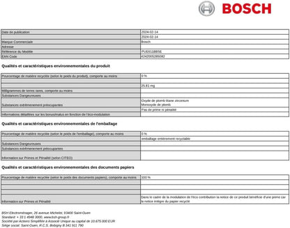 Bosch PUE611BB5E Série 4 - Plaque Induction, Touch Select | 60 Cm, Noir, 4 Foyers, Timer Avec Fonction Arrêt, 17 Niveaux De Réglage De La Puissance