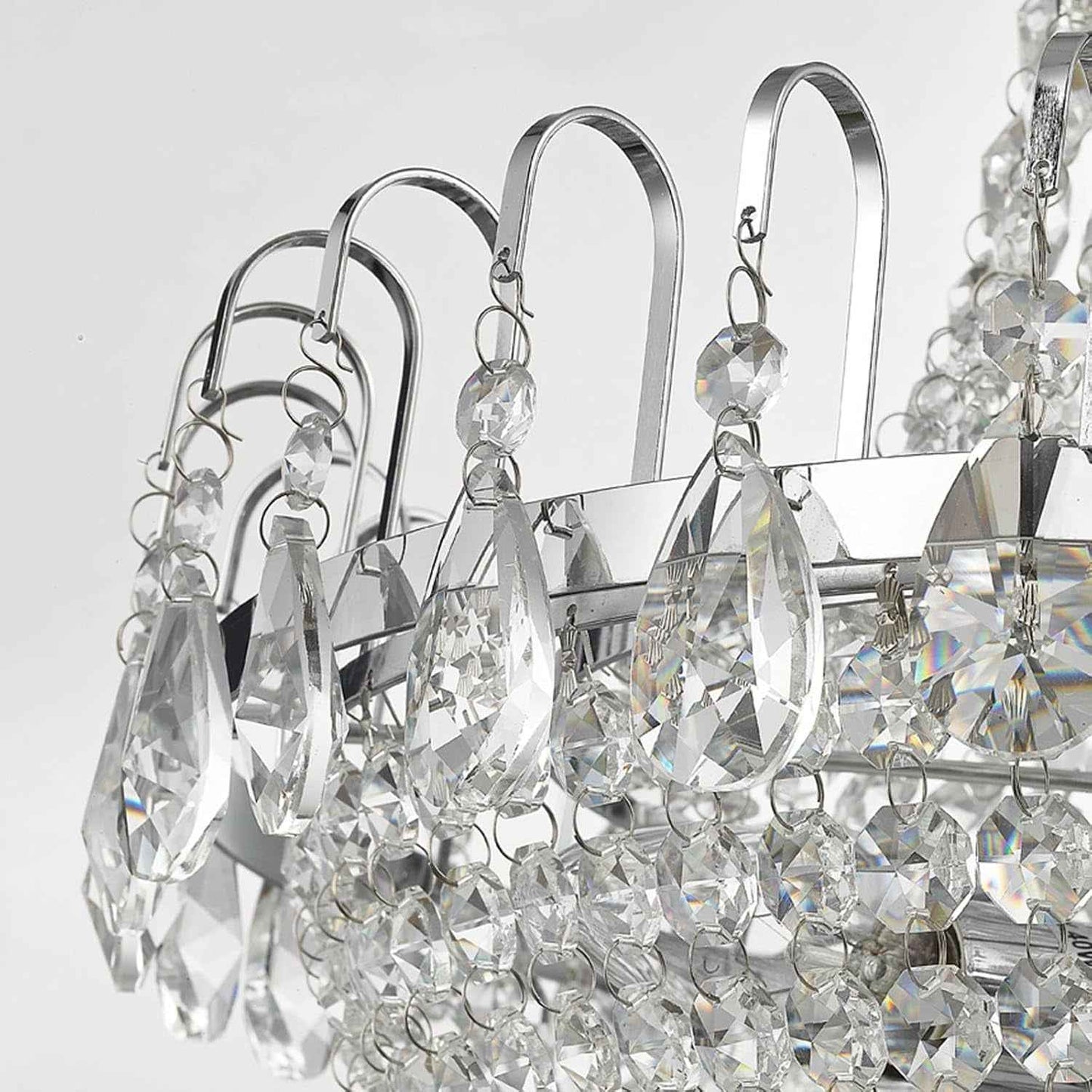 Suspension Casparia À Intensité Variable (Antique, Classic) En Transparent Cristal E. A. Pour Salon & Salle Manger (À 5 Lampes E14) Cristal Suspension Lampe