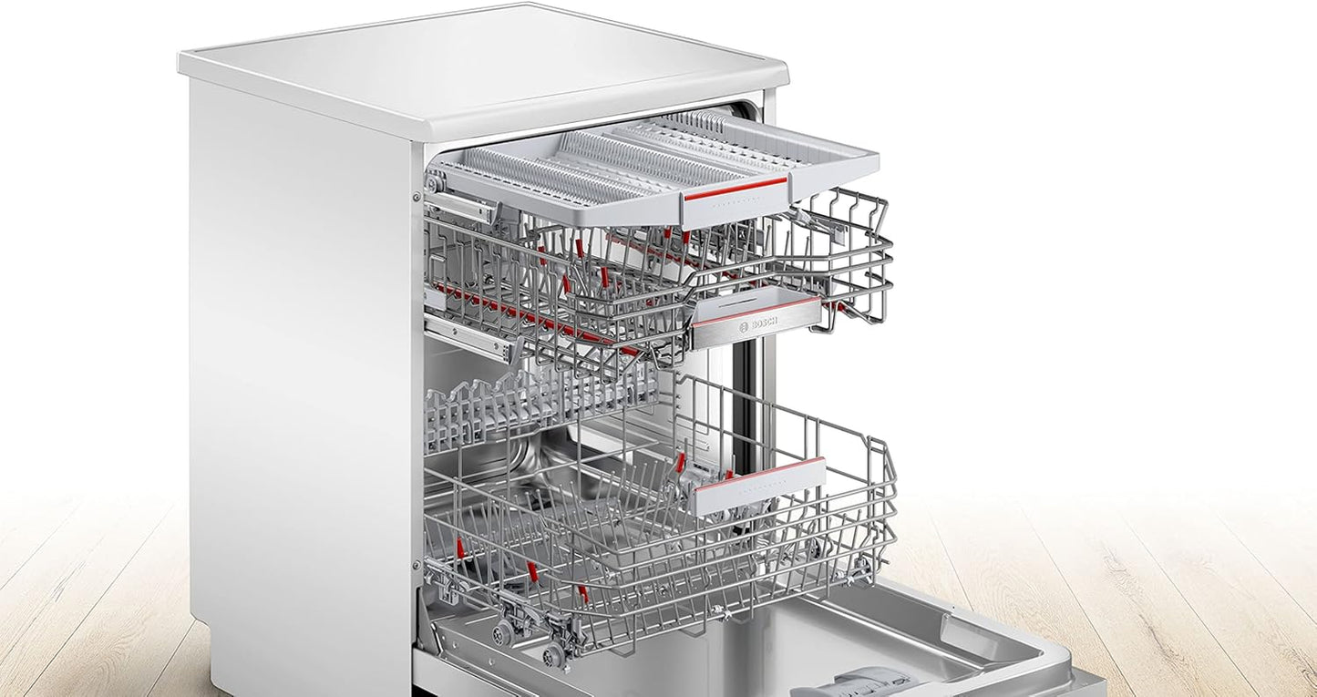 SMS6ECW93E - Série 6 - Lave-Vaisselle Pose-Libre - Home Connect - 13 Couverts - Silence plus 40 Db - Blanc