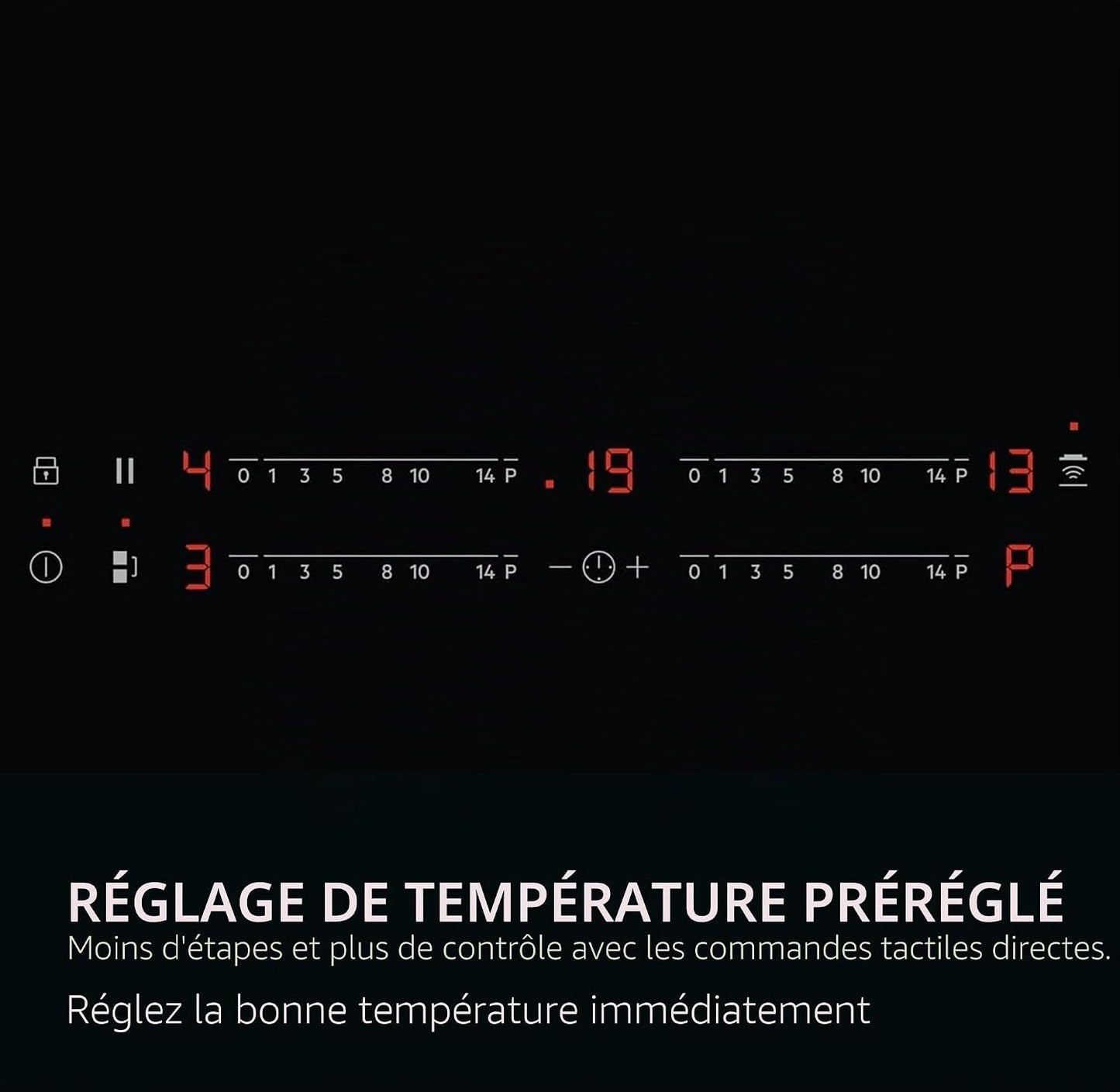 AEG Table De Cuisson À Induction Série 6000, IKX64441CB, 4 Zones De Cuisson, 60 Cm, Fonction Pont, Fonction Hob2Hood, Minuterie De Cuisson Intégrée, Verrouillage Par Clé, Chaleur Résiduelle 3 Étapes