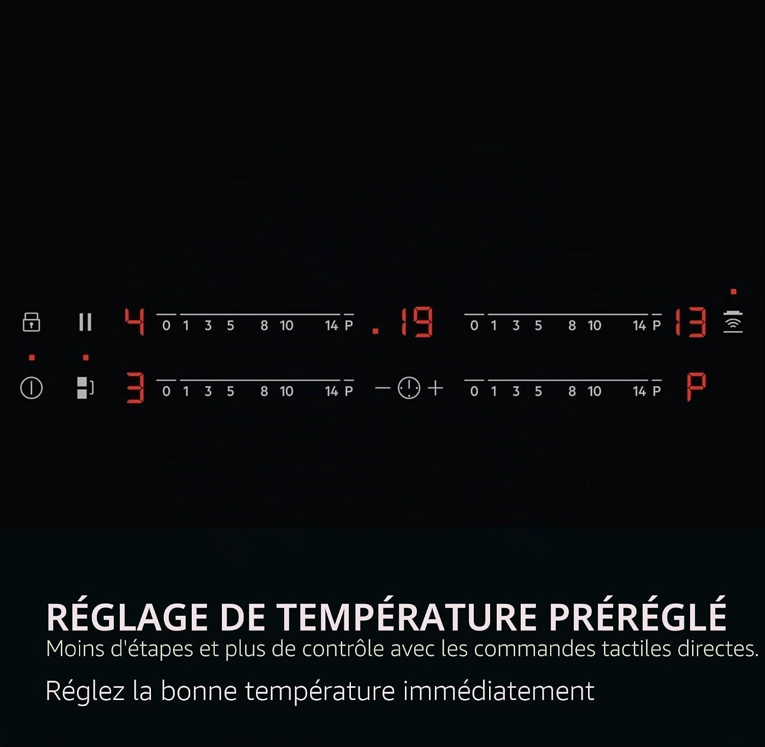 AEG Table De Cuisson À Induction Série 6000, IKX64441CB, 4 Zones De Cuisson, 60 Cm, Fonction Pont, Fonction Hob2Hood, Minuterie De Cuisson Intégrée, Verrouillage Par Clé, Chaleur Résiduelle 3 Étapes