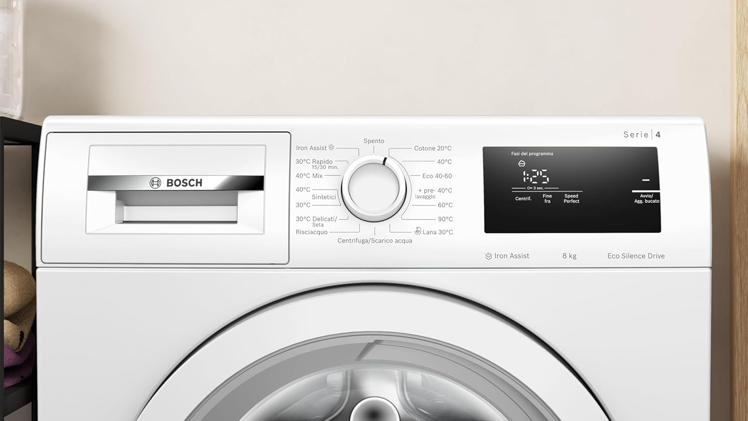 WAN24008II Machine À Laver 8 Kg 1200 Tr/Min Chargeur Frontal Classe D'Efficacité Énergétique A
