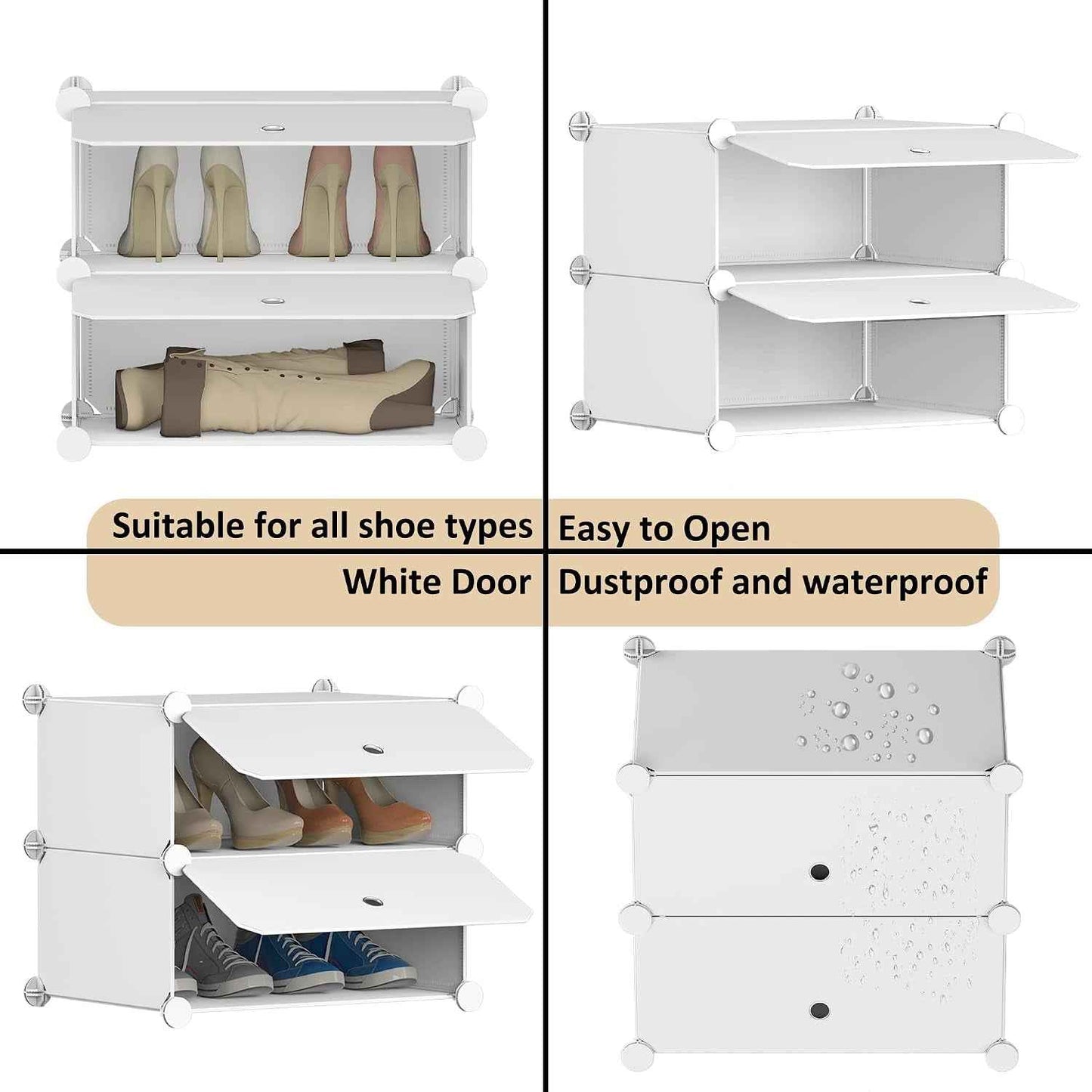 Meuble Chaussure, 10 Niveaux Meuble À Chaussure, Etagere Chaussure | Pour 20 Paires De Chaussures, Rangement Chaussure Chaussure Entree Pour Entrées, Chambres Et Couloirs, Blanc