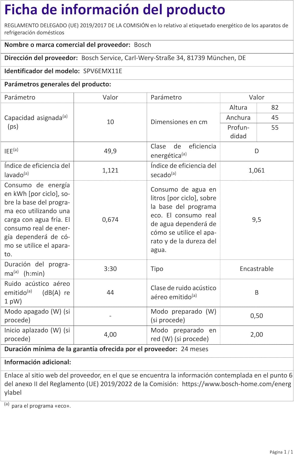 SPV6EMX11E - Série 6 - Lave-Vaisselle Tout Encastrable - Home Connect - 13 Couverts - Silence plus 41 Db - 45 Cm