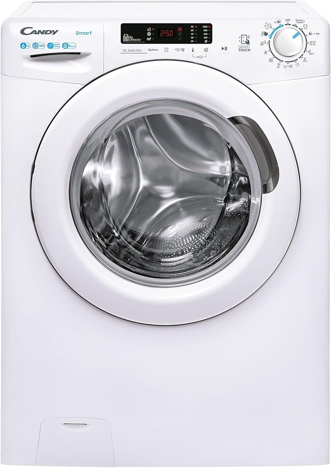 CS4 1062DE/1-S Lave-Linge Frontal, Faible Encombrement, Chargement 6 Kg, 1000 Tours/Mn, Départ Différé 24H, 15 Programmes Dont 59 Mn Charge Pleine, Cuve Réhaussée Et Hublot XXL