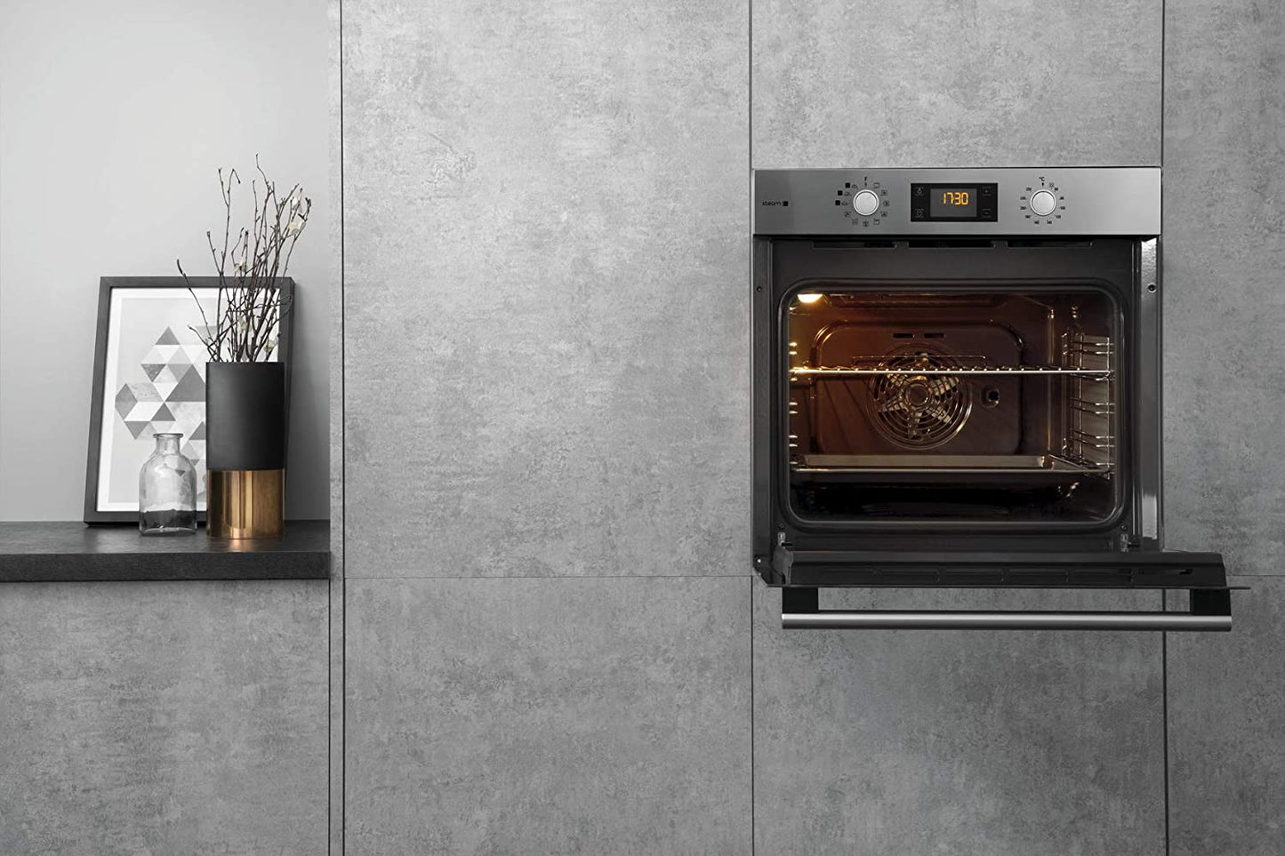 Bauknecht BAR2S K8 V2 in Four À Vapeur Avec Sortie De Four À 2 Positions/A+/71 L D'Espace De Cuisson Maxi/Air Chaud/Vapeur Douce Avec Ajout D'Humidité/Nettoyage Facile Avec Intérieur Smartclean, Acier