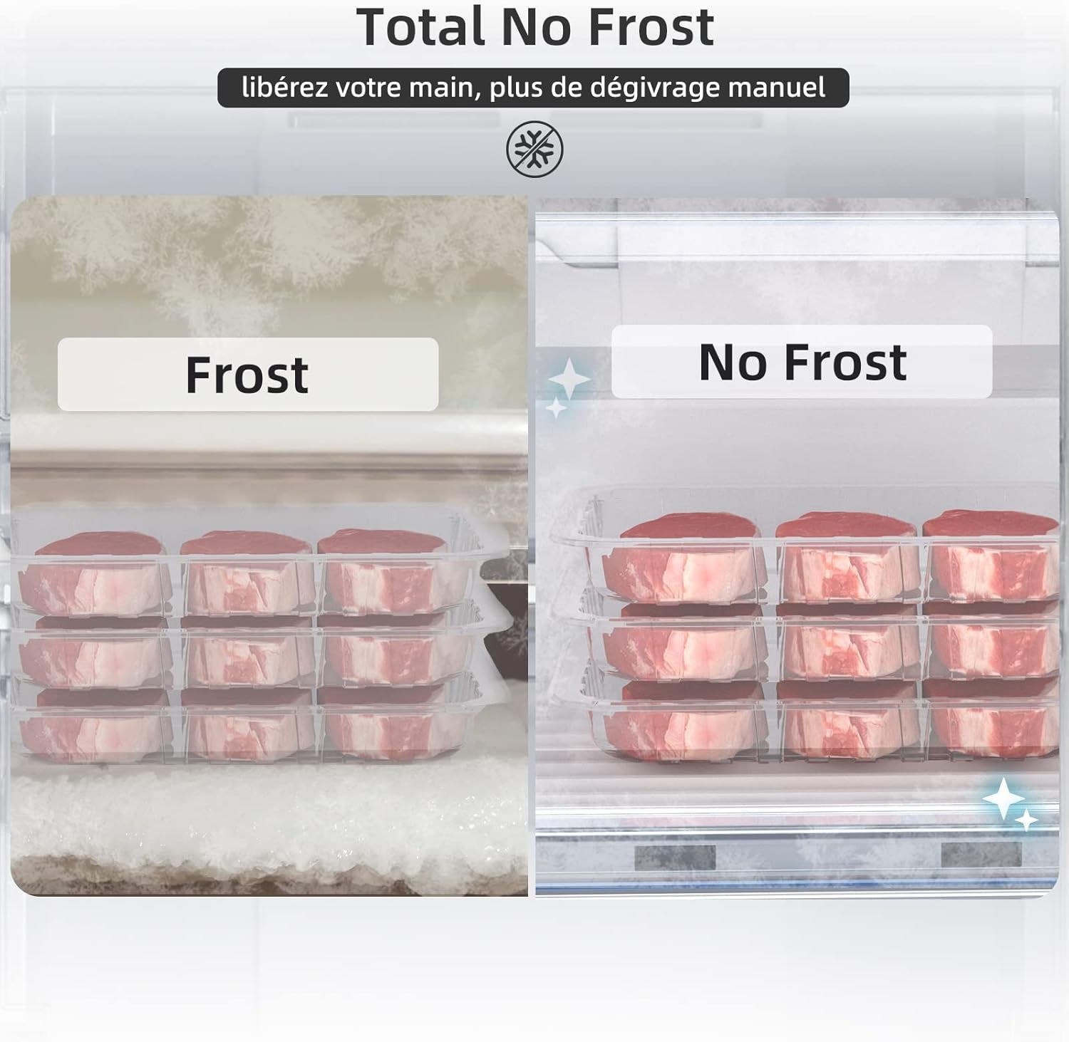 Réfrigérateur Congélateur Bas FBM228NE4DE 231L (161 + 70) Froid Ventilé, No Frost, Acier Inoxydable Noir, Portes Réversibles, 42 Db, 12 Ans De Garantie Sur Le Compresseur