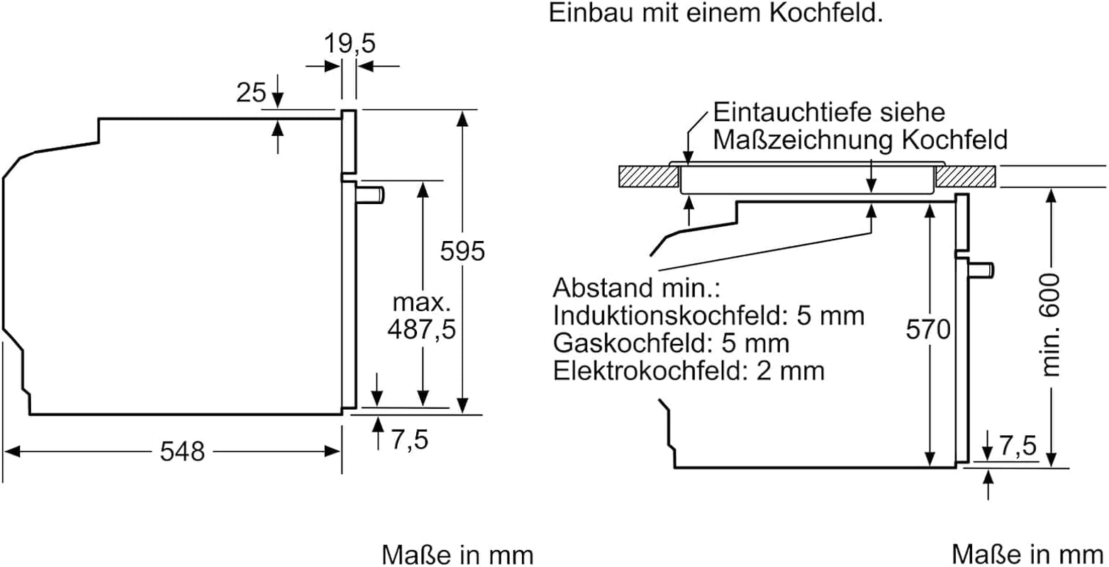 Neff B1DCA0AK0 EEK: a Einbaubackofen, 60 Cm Breit, 71 L, Grill, Circotherm, Heißluft, Schwarz
