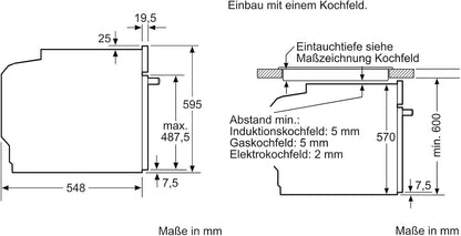 Neff B1DCA0AK0 EEK: a Einbaubackofen, 60 Cm Breit, 71 L, Grill, Circotherm, Heißluft, Schwarz