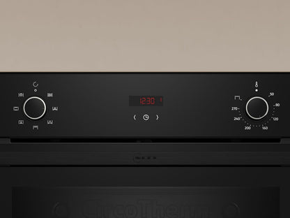 Neff B1CCC0AK0 N90 A+ Einbaubackofen, 60 Cm Breit, 71 L, Led-Display, Grill, Circotherm, Kindersicherung, Schwarz/Edelstahl