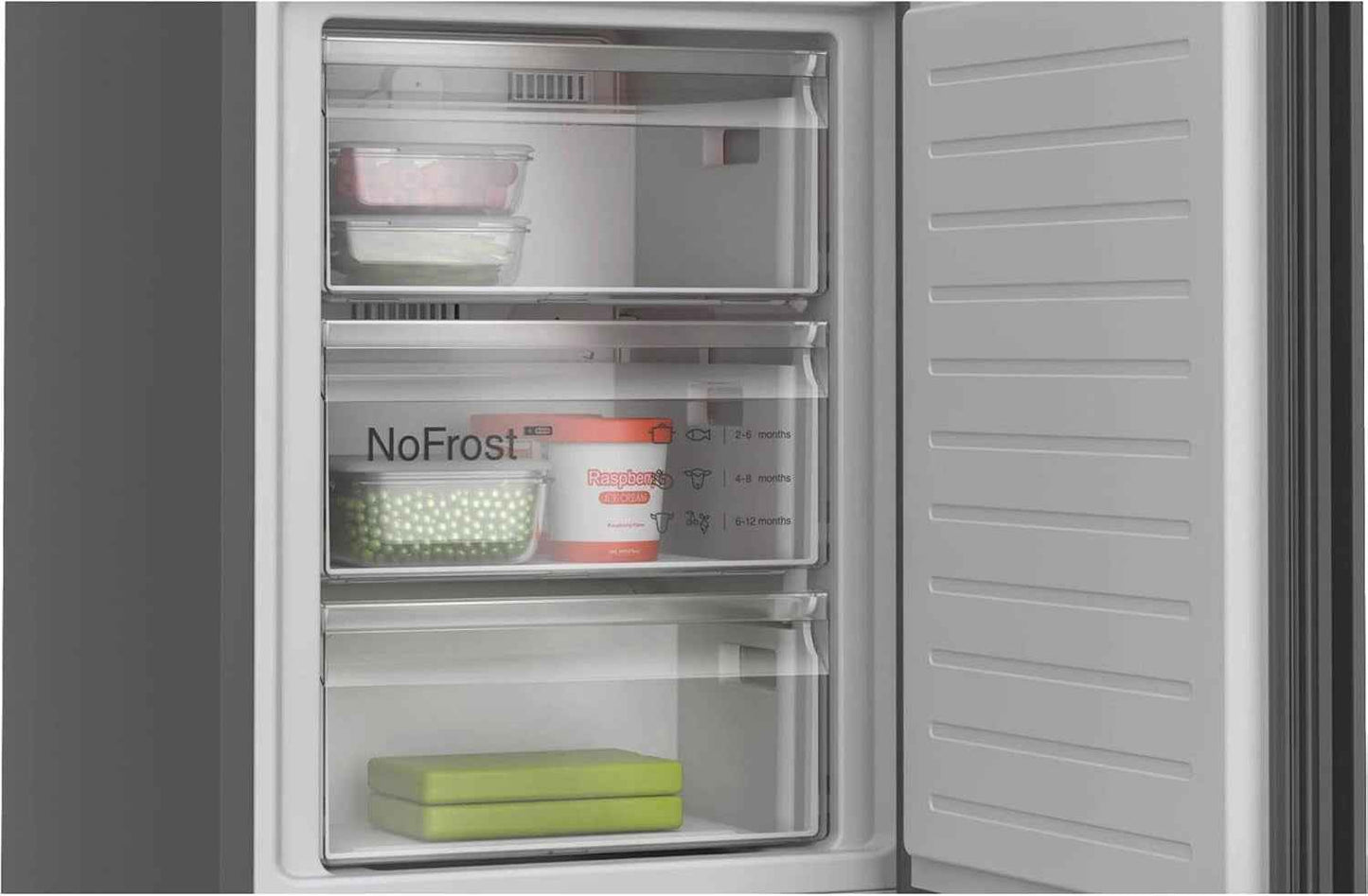 Bosch - KGN39OCAF - Série 4 - Réfrigérateur Avec Congélateur - 203 X 60 Cm - Réfrigérateur (260 L) + Congélateur (103 L) - Collection Green - Total Nofrost - Vitafresh XXL - Ajustement Parfait