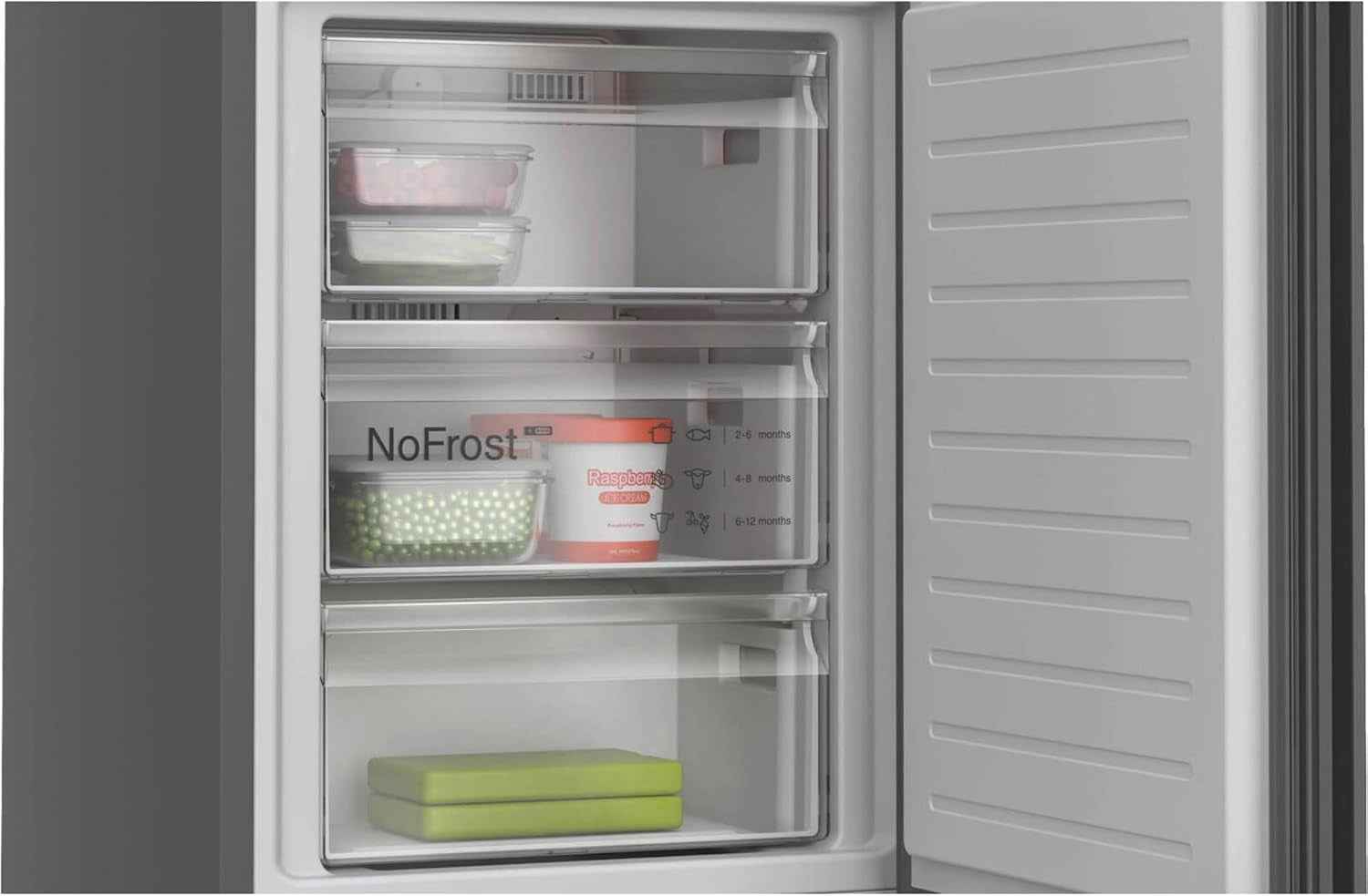 Bosch - KGN39OCAF - Série 4 - Réfrigérateur Avec Congélateur - 203 X 60 Cm - Réfrigérateur (260 L) + Congélateur (103 L) - Collection Green - Total Nofrost - Vitafresh XXL - Ajustement Parfait