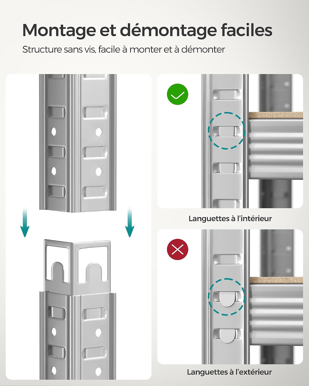 Lot De 2, Étagère De Rangement À 5 Niveaux, 40 X 90 X 180 Cm, Capacité 875 Kg, Planches Réglables, Style Industriel, Pour Cuisine, Salon, Argent GLR040E02