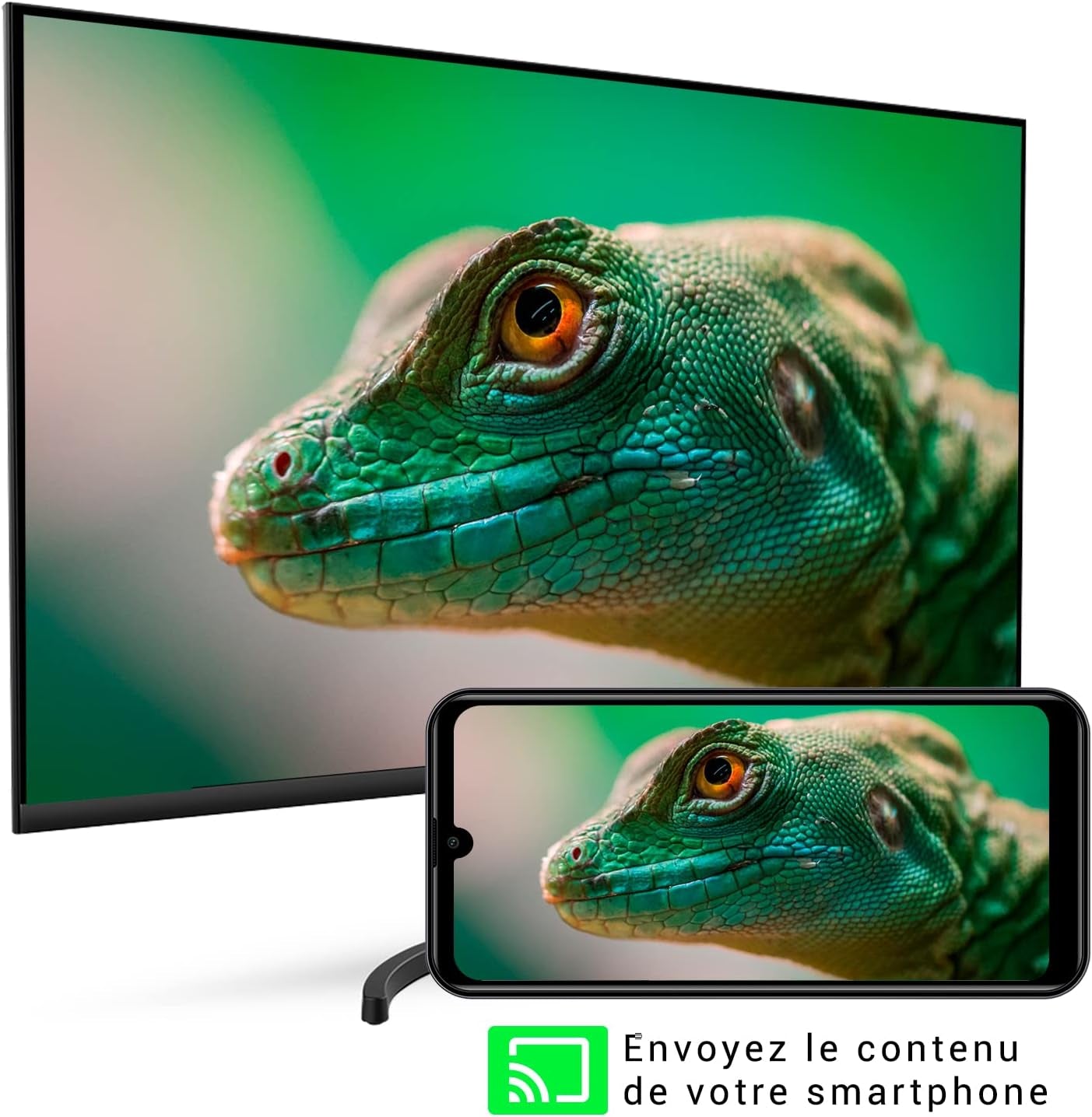 Smart Monitor 24" - Écran Android TV, Full HD, Télécommande | Écran Et Android TV, Haut-Parleurs Intégrés, Design Ultrafin, Streaming Netflix, Prime Video, Etc.