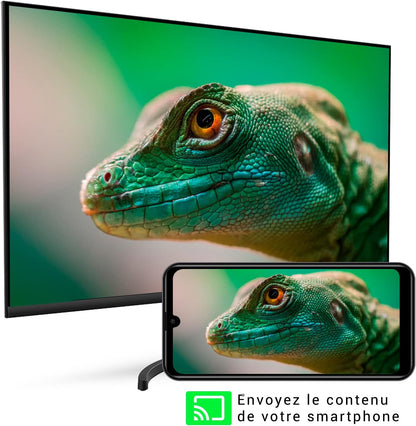 Smart Monitor 24" - Écran Android TV, Full HD, Télécommande | Écran Et Android TV, Haut-Parleurs Intégrés, Design Ultrafin, Streaming Netflix, Prime Video, Etc.