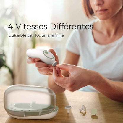 Lime Ongles Électrique Bébé, Sécurité, Faible Bruit, Lumière, Vert | Rechargeable, 7 Remplacements, Nouveau-Né, Enfants, Soins, Voyage, Cadeau