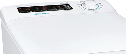 Smart CSTG 28TE/1-11 Machine À Laver À Charge Par Le Haut, 8 Kg, 1200 Tours, 17 Programmes, Connectivité NFC, 41 X 60 X 86 Cm, Classe F, Blanc