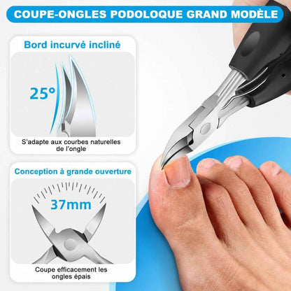 Coupe-Ongle Professionnel Pour Ongles D'Orteils Épais | Coupe Ongle Pied Pour Personnes Âgées, Pince Coupe Ongles Pour Les Pieds Incarnés, Design Tête Inclinée Et Long Manche