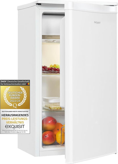 Exquisit KS86-0-090E Kühlschrank, 44,5Cm Breit, 79 L, LED, Weiß