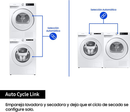 WW90T554DTW/S3 Lave-Linge - Addwash™, Série 5, 9 Kg, Blanc, Technologie Ecobubble™, Intelligence Artificielle, Classe A