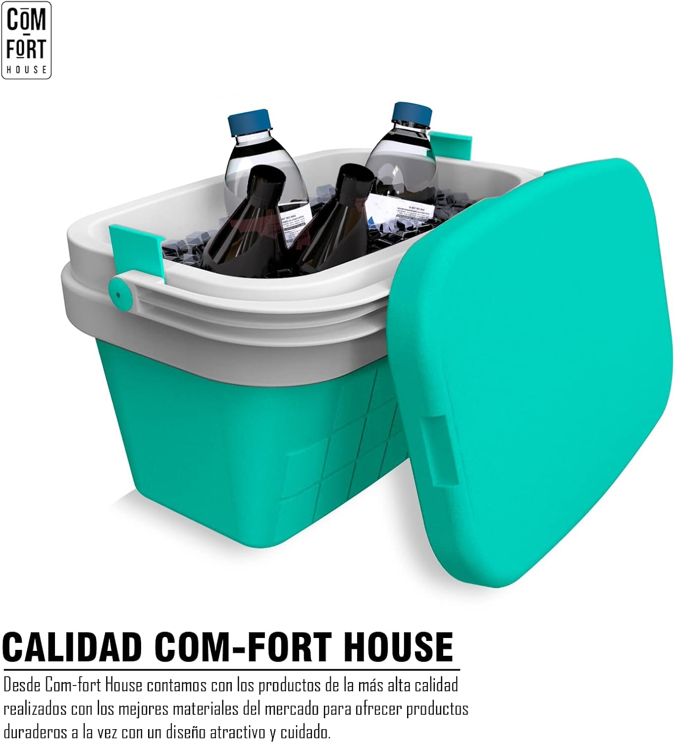 - Réfrigérateur Portable Avec Poignée Rigide - Porte-Nourriture Pour Camping, Plage, Camping - Réfrigérateur Couleur Pâturage Vert - Capacité 16L