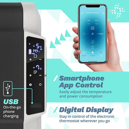 Active Réfrigérateur | Réfrigérateur De Voyage Portable | Technologie Avancée De Réfrigération & Congélation |Deux Compartiments De Stockage | Contrôle via L'Application Smartphone