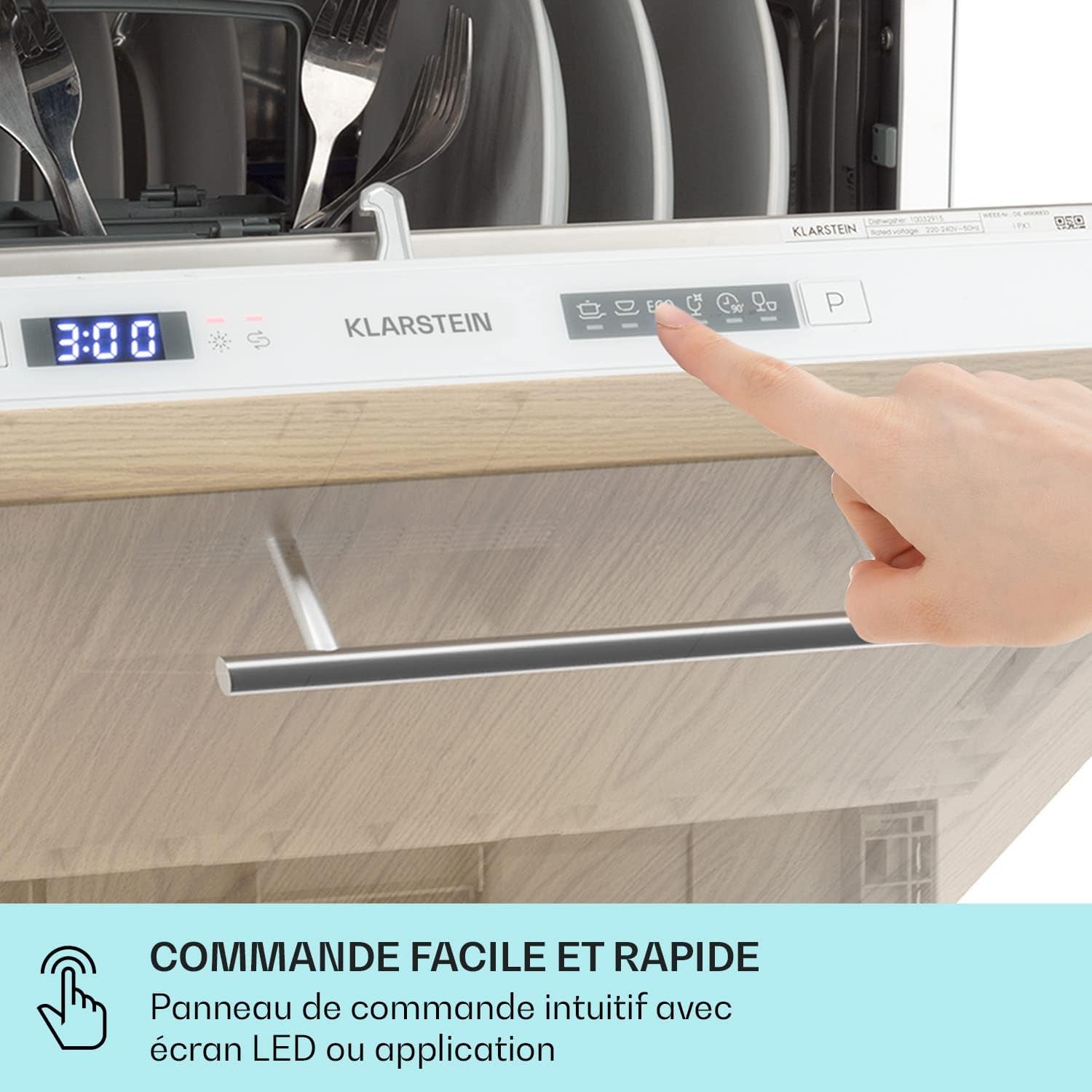 Mini Lave Vaisselle Encastrable De 6 Couvert, Lave-Vaisselles Silencieux, 6 Programmes De Lavage, Petit Lave-Vaisselle De Table, Lave Vaisselle Portable, Facile À Installer Pour La Maison