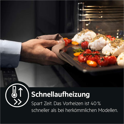 BPS335061M Four Encastrable/Pyrolyse Auto-Nettoyage/Série 6000 Air Chaud Annulaire : Résultats De Cuisson Homogènes Sur 3 Niveaux / 45 Programmes Automatiques/Écran Tactile Led/Chauffage