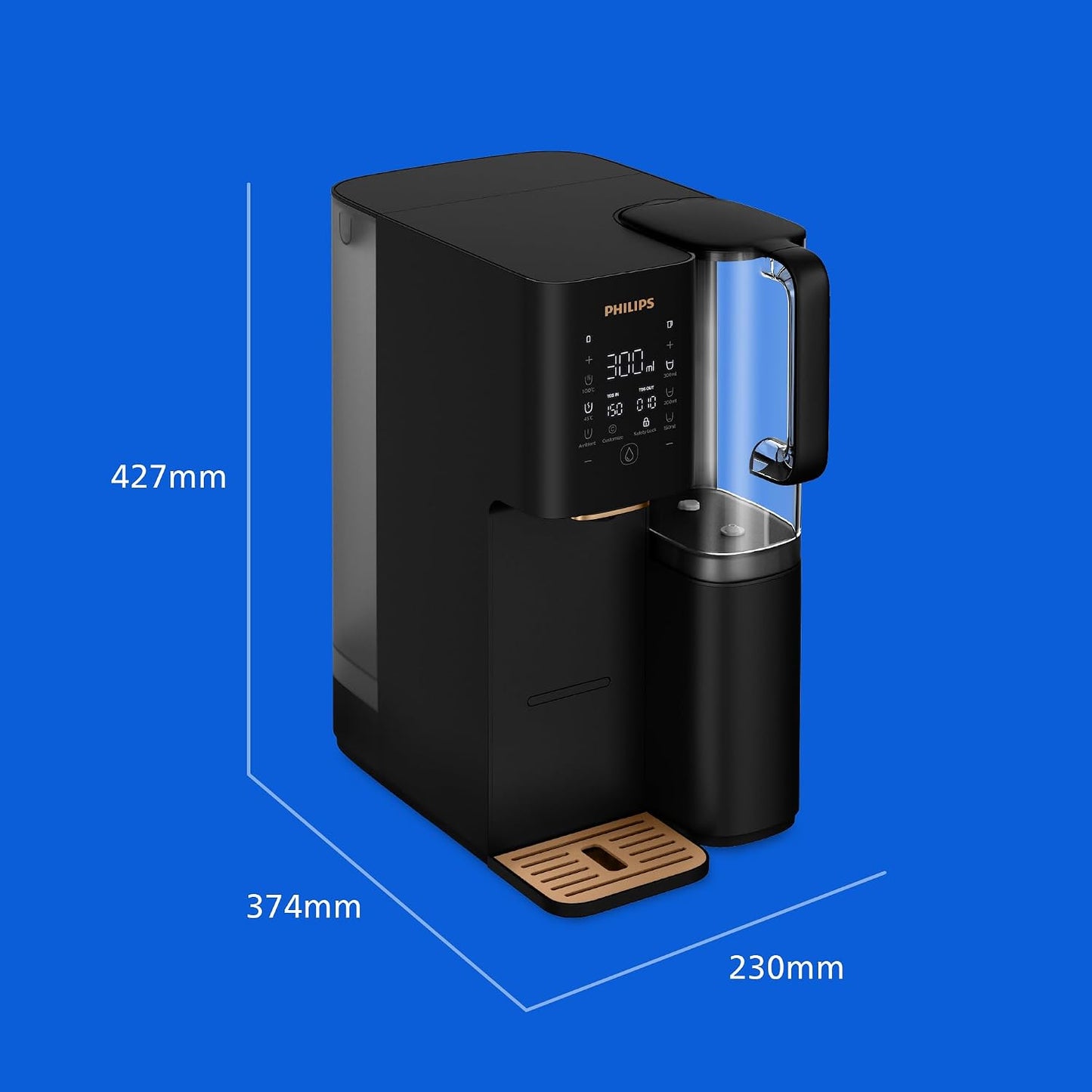 Distributeur D’Eau À Osmose Inverse 7000: Eau Chaude/Froide Filtrée En Secondes, Minéraux Préservés, Filtration RO 6-En-1, >110 Contaminants Réduits, Ratio 3:1, UV-C, Sans Installation, 2000 L