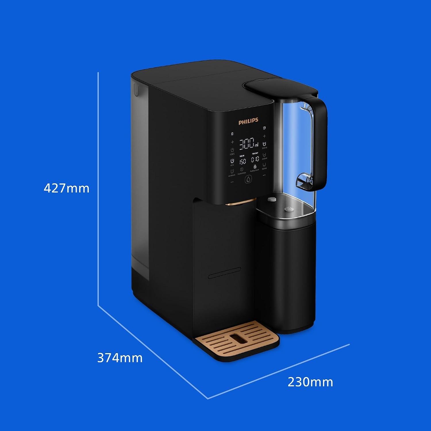 Distributeur D’Eau À Osmose Inverse 7000: Eau Chaude/Froide Filtrée En Secondes, Minéraux Préservés, Filtration RO 6-En-1, >110 Contaminants Réduits, Ratio 3:1, UV-C, Sans Installation, 2000 L
