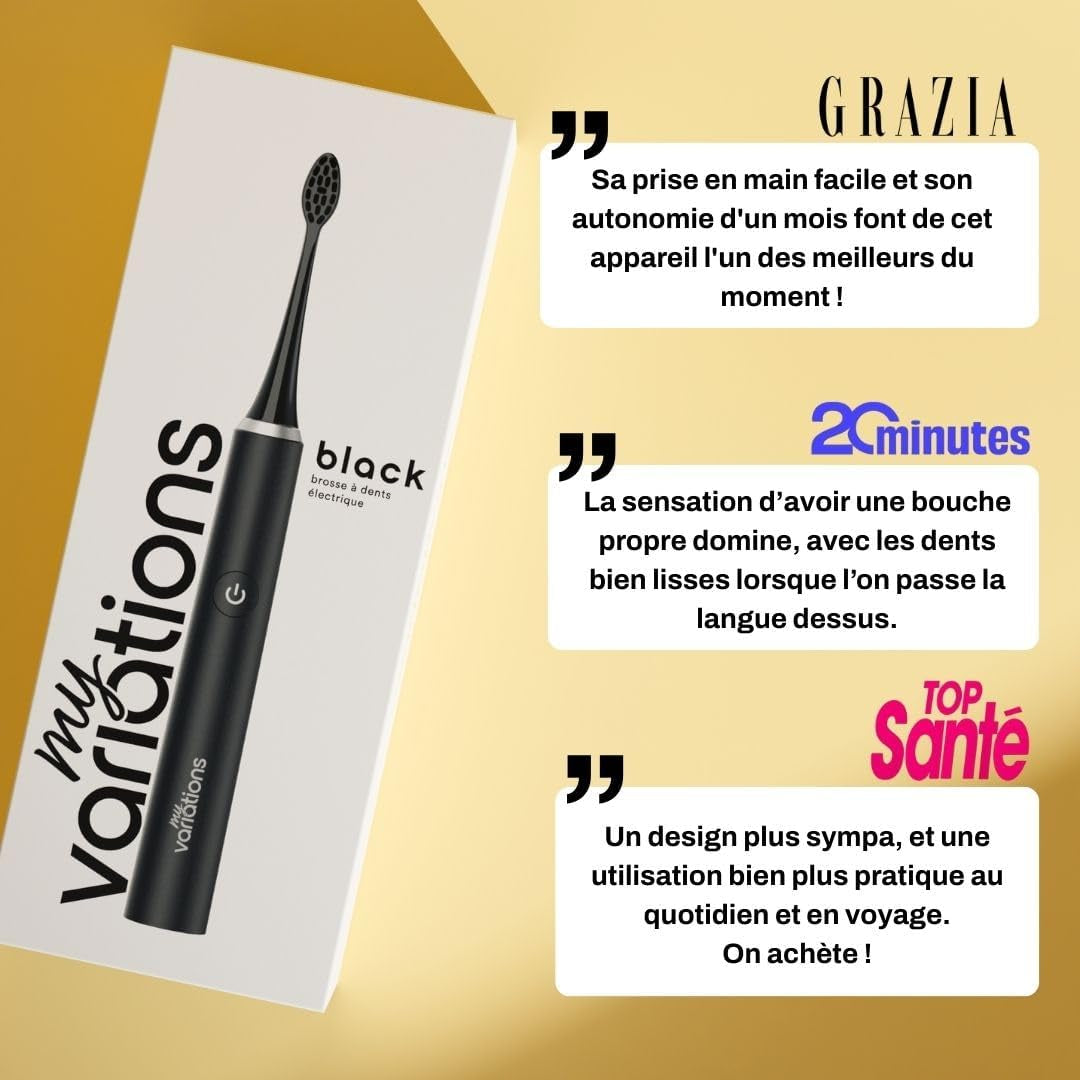 Myvariations - Brosse À Dents Électrique Sonique [5 Modes] [1 Mois Batterie]