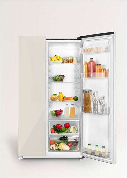 / FRIDGE STUDIO SIDE by SIDE 550 / Réfrigérateur Style Side by Side 550L Blanc Cassé / 91,2 X 70,4 X 177,7 Cm/No Frost, Traitement Antibactérien, Commande Tactile Électronique, 158W