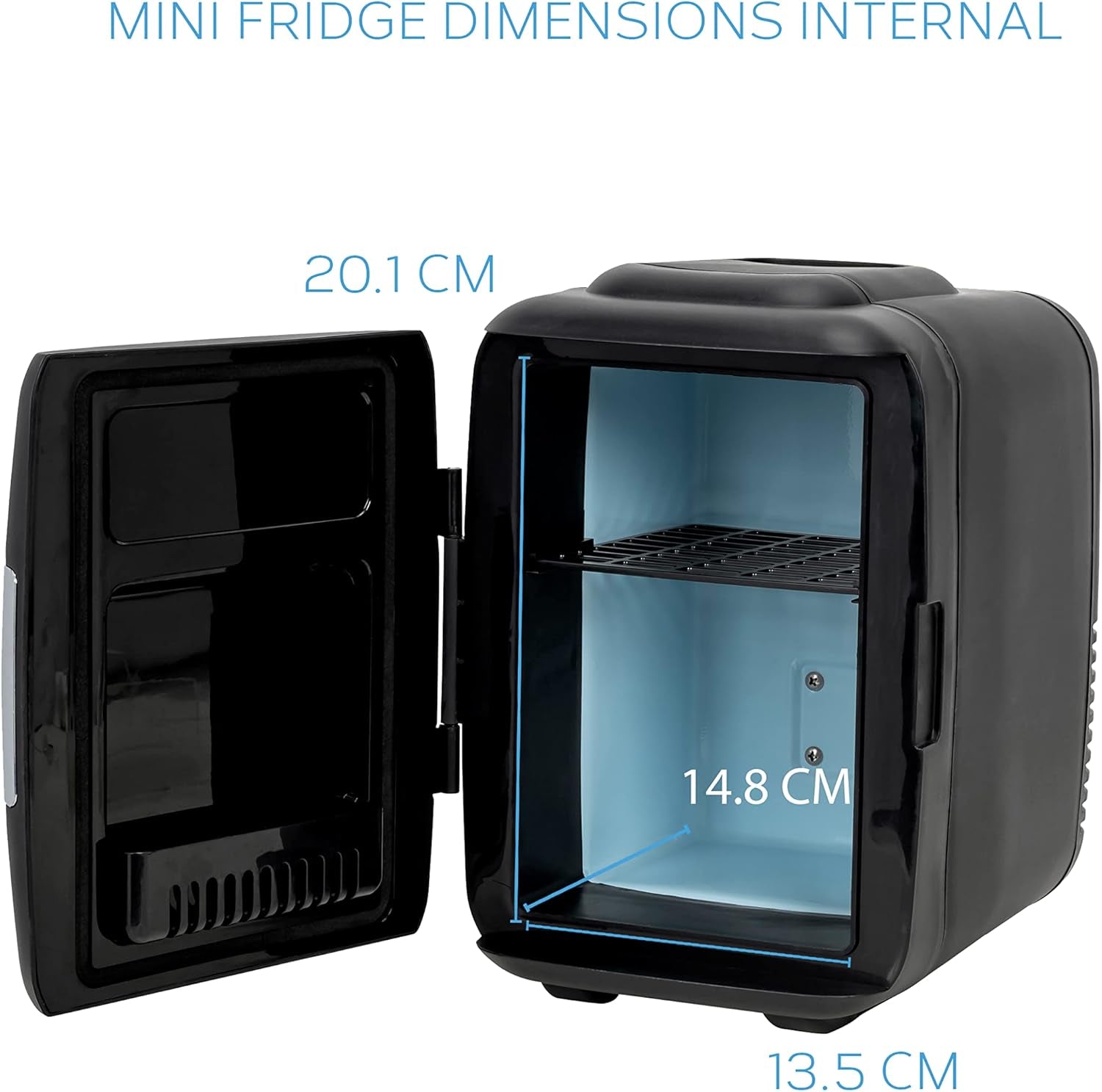 Body Escape Mini Réfrigérateur Beauté Pour Soins De La Peau - Mini Réfrigérateurs Beauté - Petit Réfrigérateur Rétro, Portable, Compact Et Silencieux Pour Le Maquillage - 5L- Mono Noir