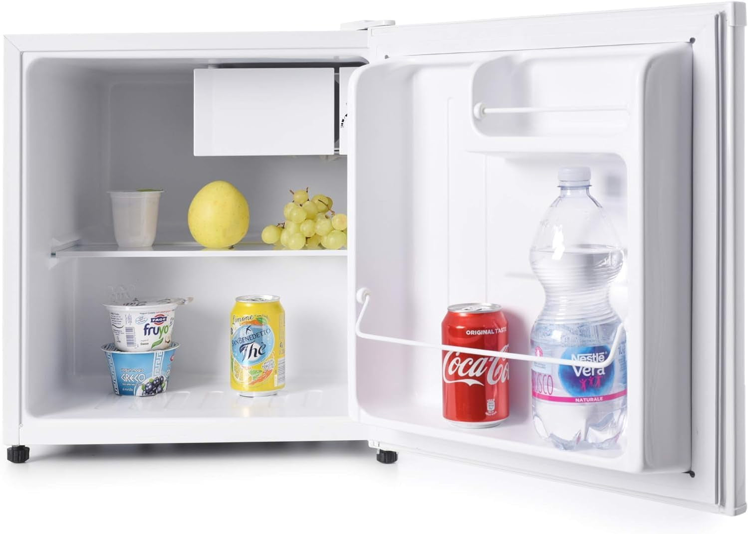 Melchioni ARTIC47LT Mini Réfrigérateur Silencieux, Congélateur Intégré, Réfrigérateur À Boissons, Compresseur Et Freezer, 47 Litres, Blanc