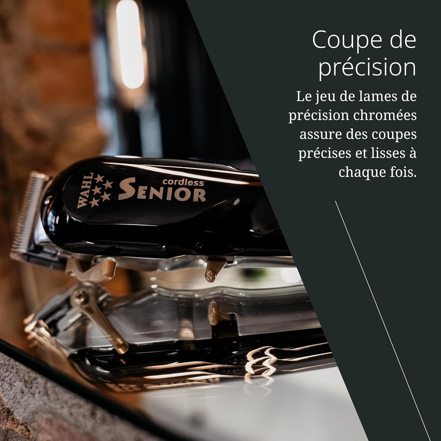 Cordless Senior, Tondeuse Professionnelle Filaire Et Sans Fil | Tondeuse Professionnelle, Lame Chirurgicale Pour Fondus, Moteur Puissant, Jusqu'À 80 Minutes D'Autonomie, Filaire Et Sans Fil